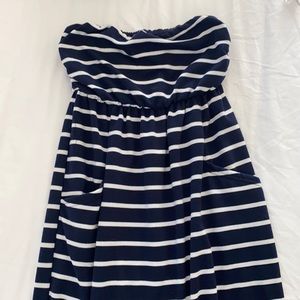 Strapless cotton dress